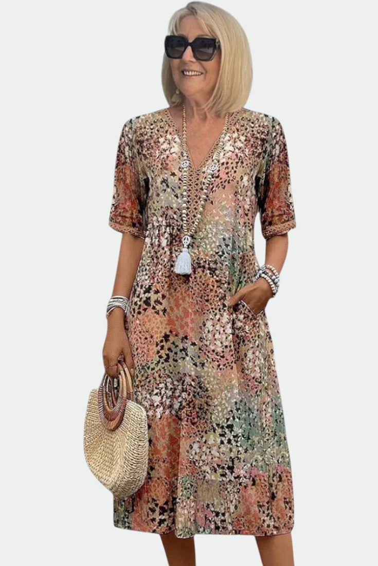Lina | Airy Dress with V Neckline