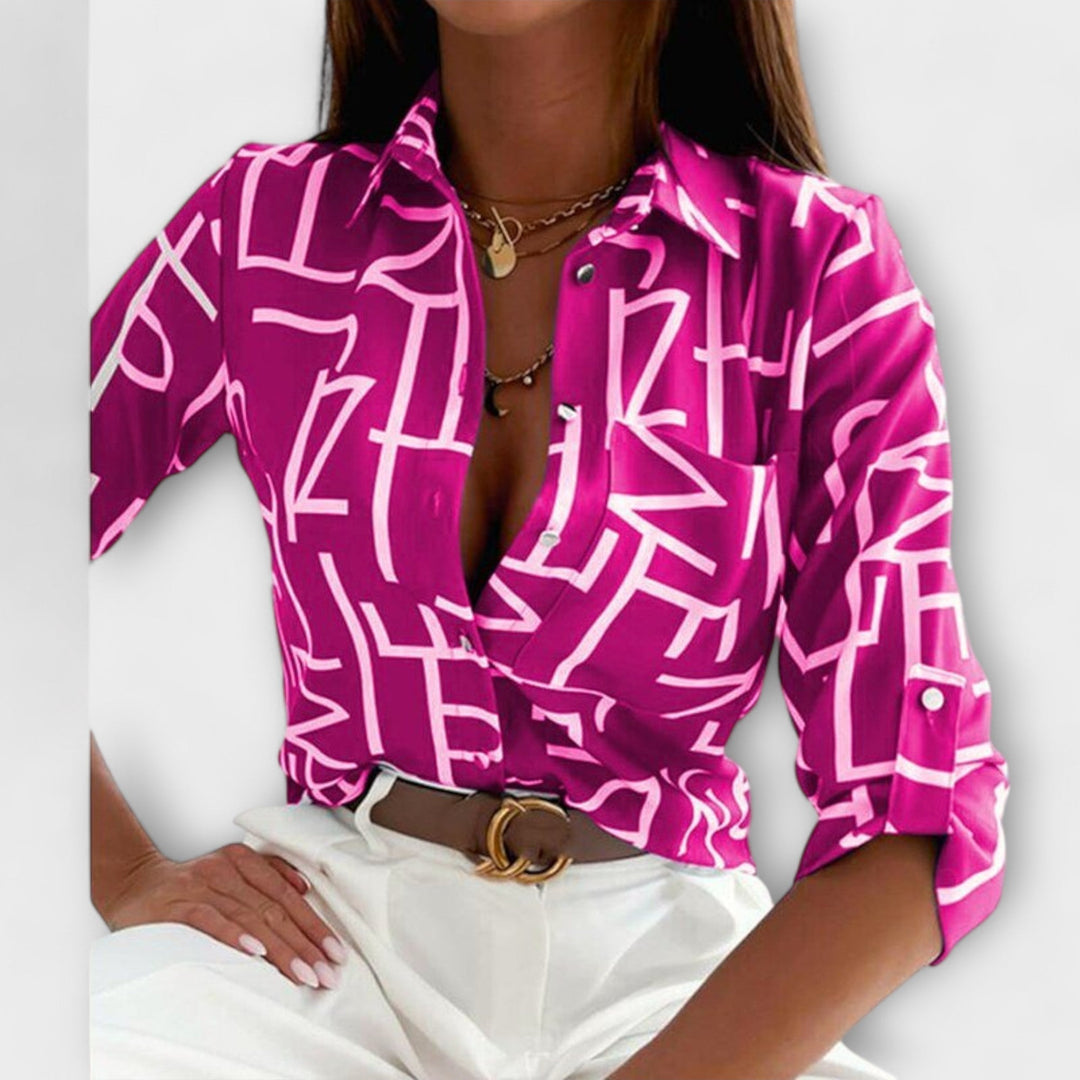 Romina - Classic Collared T-Shirt