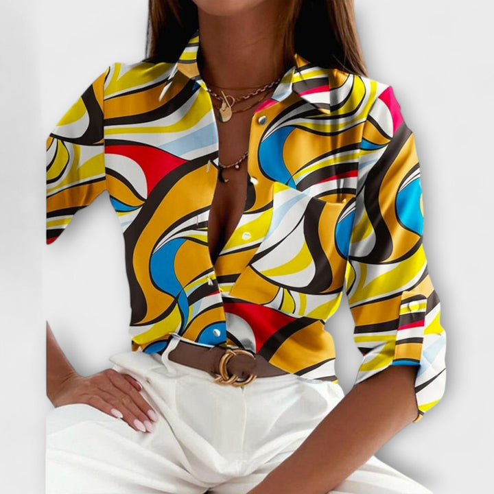Romina - Classic Collared T-Shirt