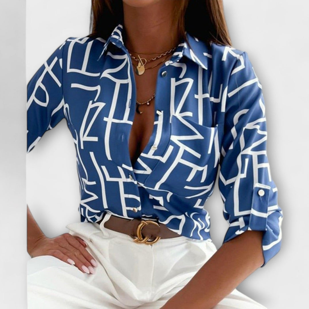 Romina - Classic Collared T-Shirt