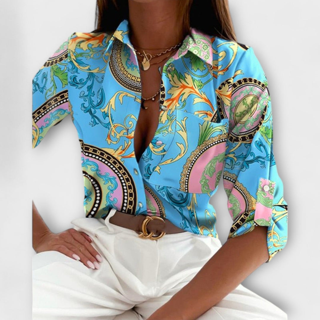 Romina - Classic Collared T-Shirt