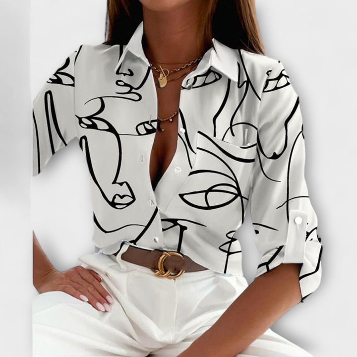 Romina - Classic Collared T-Shirt